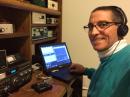 WD8DSB operating the 2015 ARRL 160 meter contest in the wee hours of Sunday morning (and taking a selfie).